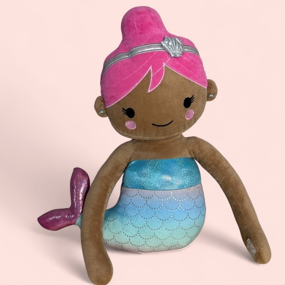 Pink and Blue Mermaid Plush Toy - Picture 2 of 3